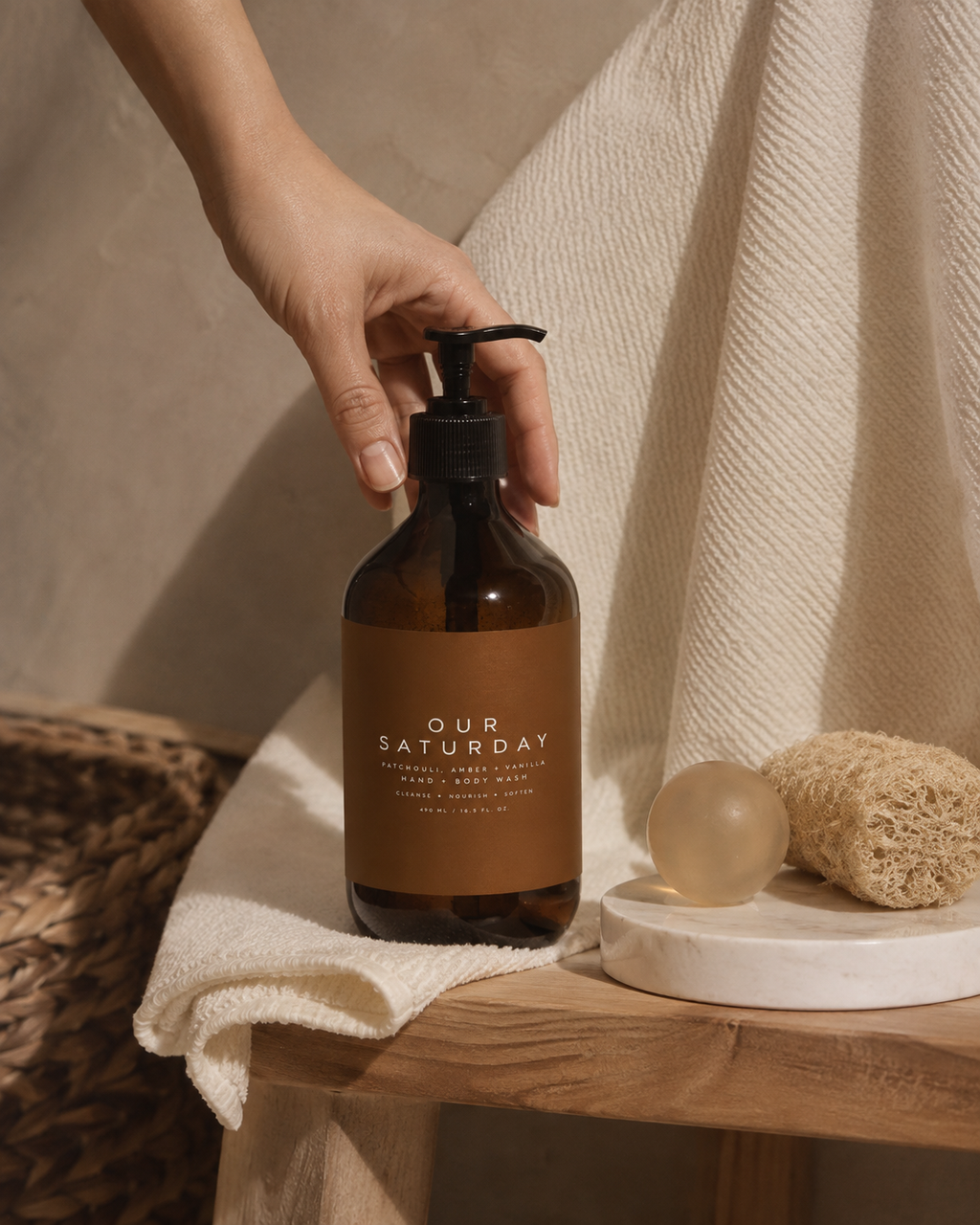 Patchouli, Amber + Vanilla Hand + Body Wash